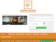 Tablet Screenshot of centre-cesame.com